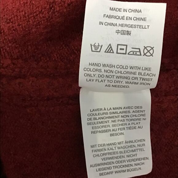 J. Crew Brick Red Burgundy Alpaca Wool Turtleneck High Low Pullover Sweater XXS - Picture 11 of 11